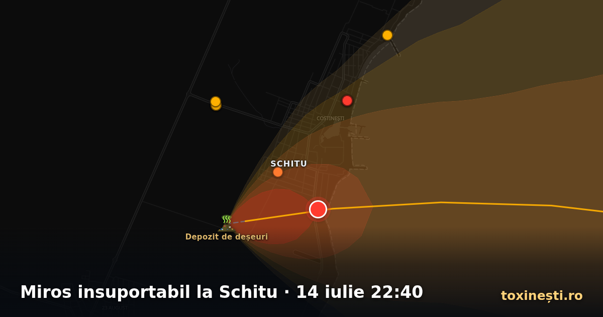 Miros insuportabil la Schitu · 14 iulie 22:40
