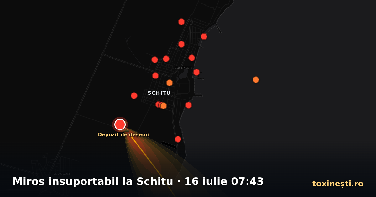 Miros insuportabil la Schitu · 16 iulie 07:43