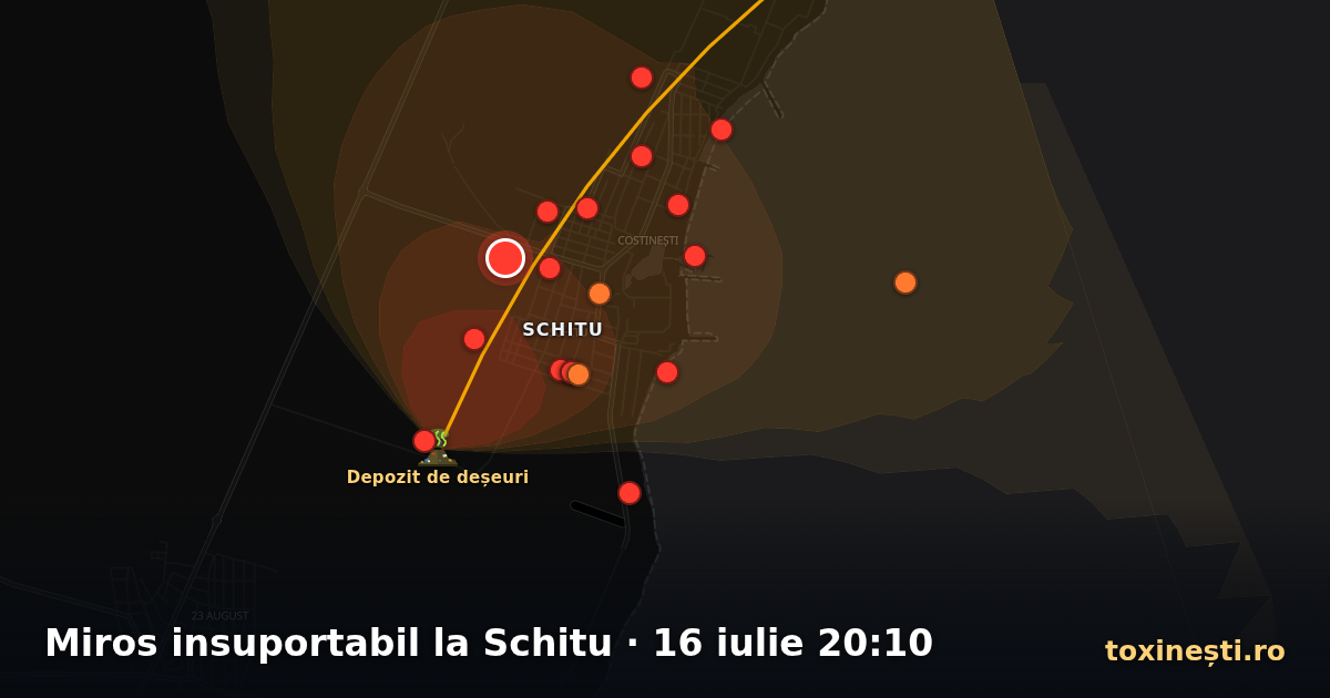 Miros insuportabil la Schitu · 16 iulie 20:10