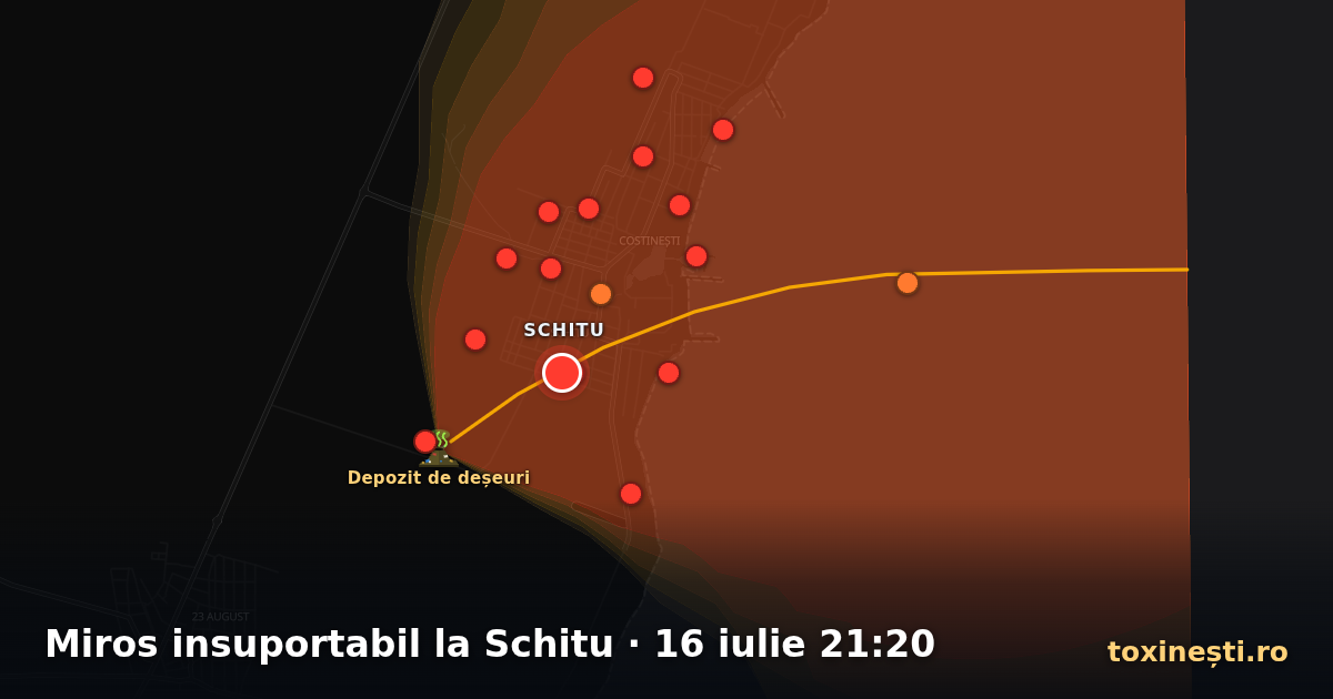 Miros insuportabil la Schitu · 16 iulie 21:20