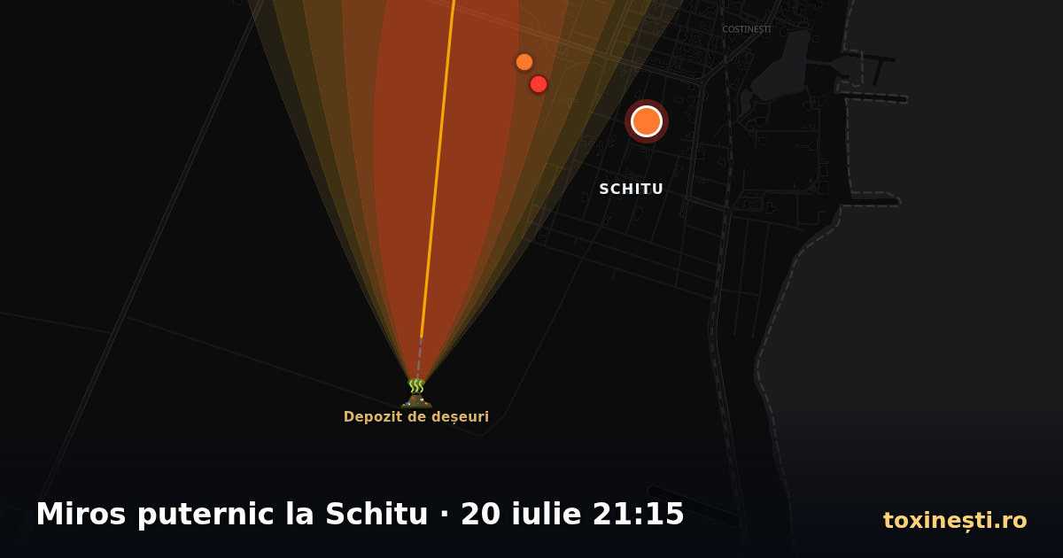 Miros puternic la Schitu · 20 iulie 21:15