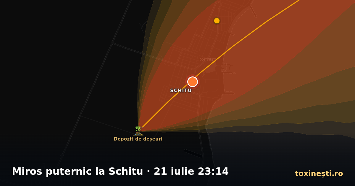 Miros puternic la Schitu · 21 iulie 23:14