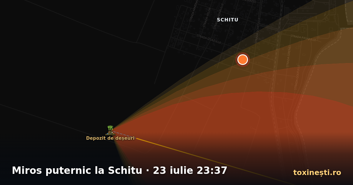 Miros puternic la Schitu · 23 iulie 23:37