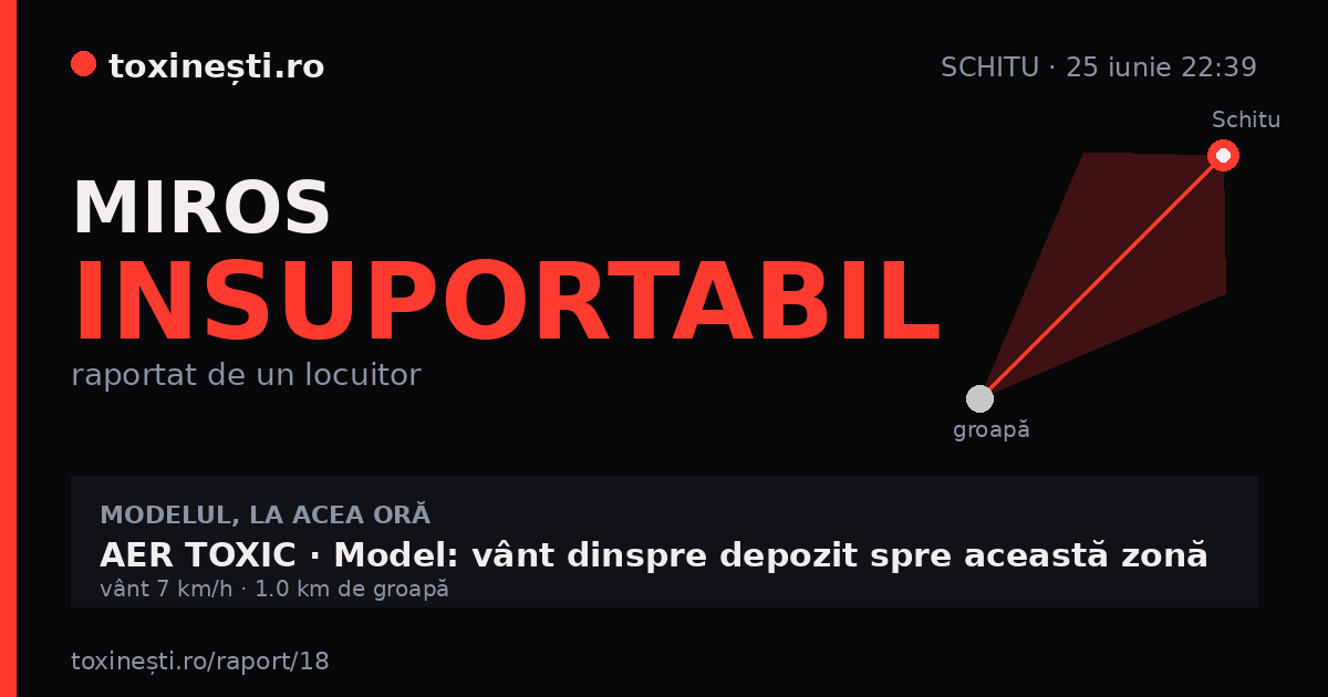 Miros insuportabil la Schitu · 25 iunie 22:39