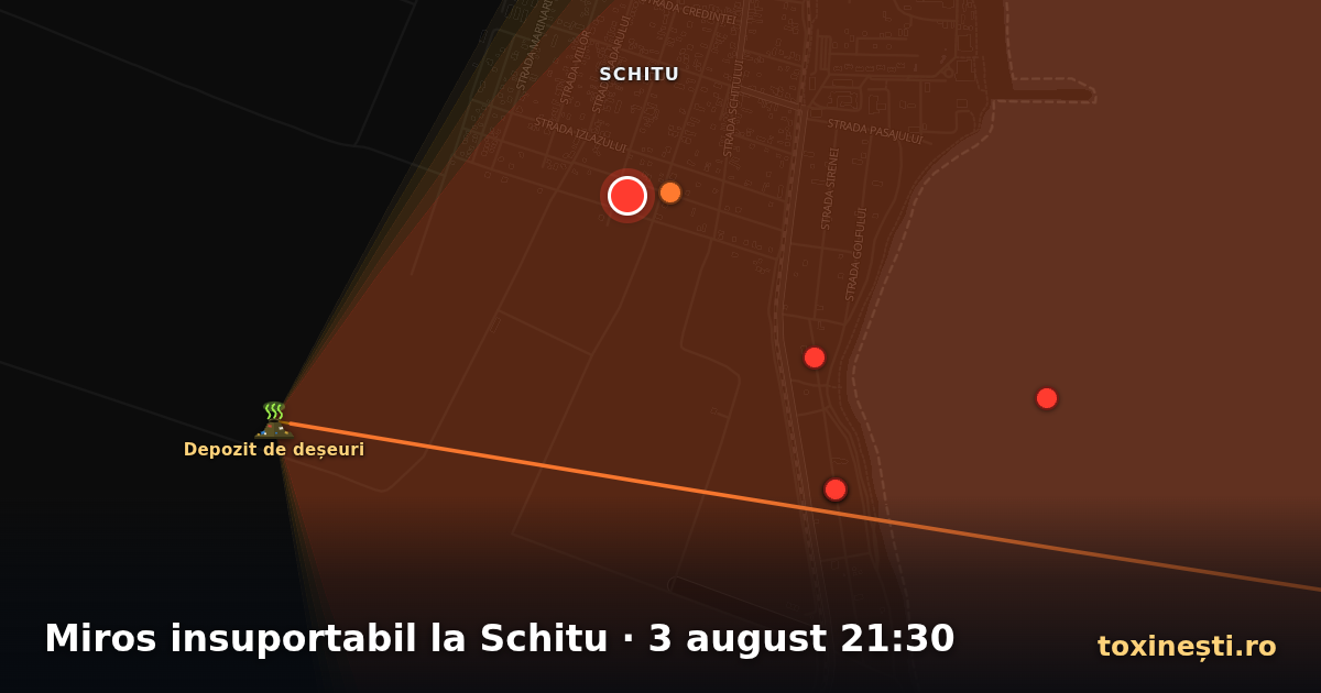 Miros insuportabil la Schitu · 3 august 21:30