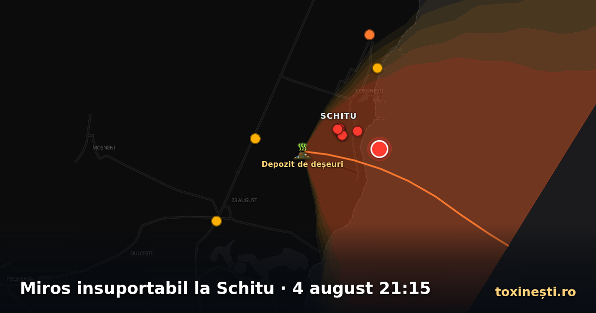 Miros insuportabil la Schitu · 4 august 21:15