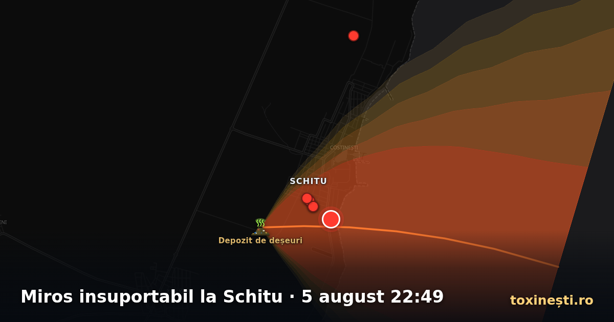Miros insuportabil la Schitu · 5 august 22:49