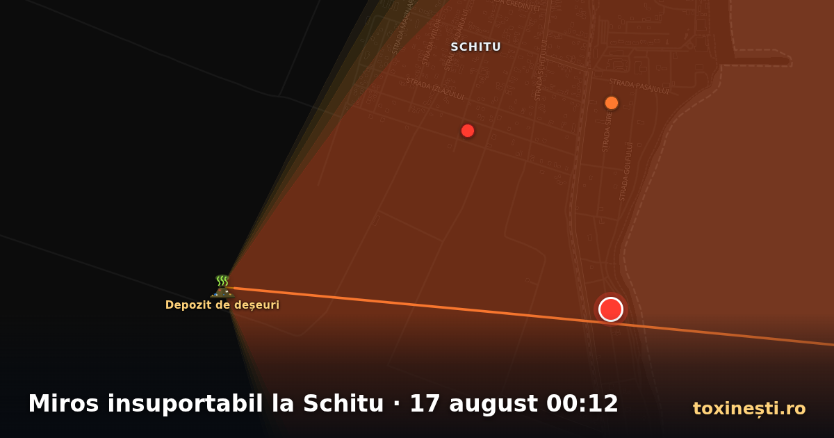 Miros insuportabil la Schitu · 17 august 00:12