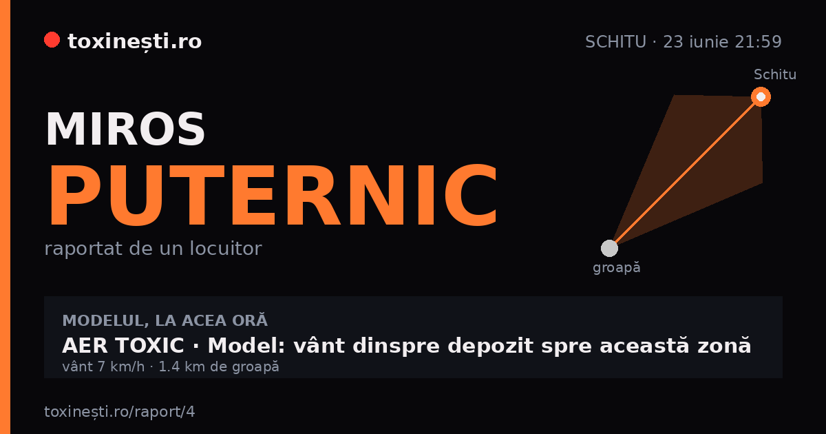 Miros puternic la Schitu · 23 iunie 21:59