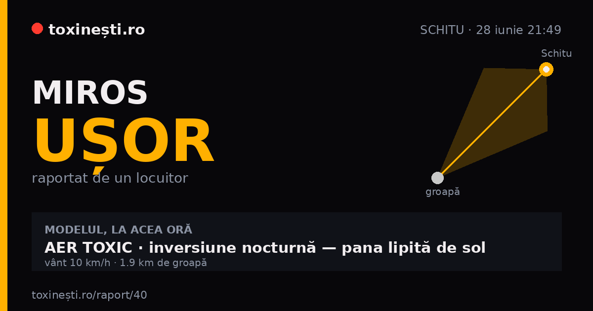 Miros ușor la Schitu · 28 iunie 21:49