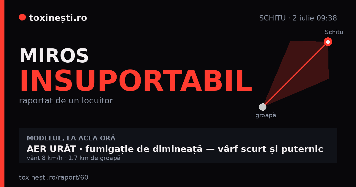 Miros insuportabil la Schitu · 2 iulie 09:38