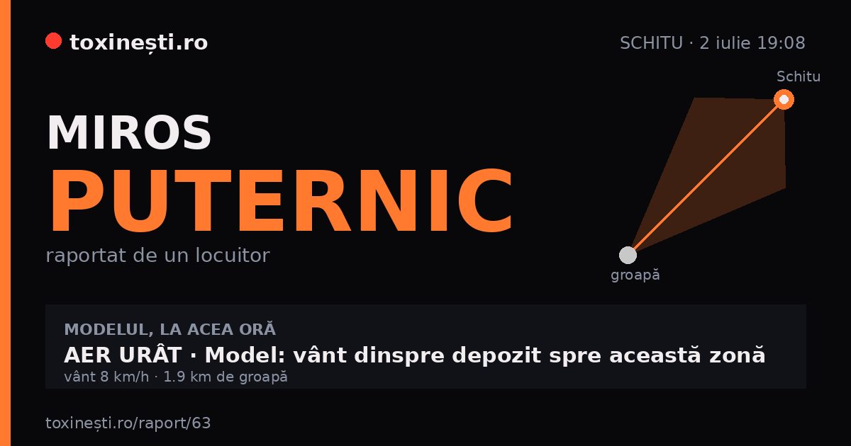 Miros puternic la Schitu · 2 iulie 19:08