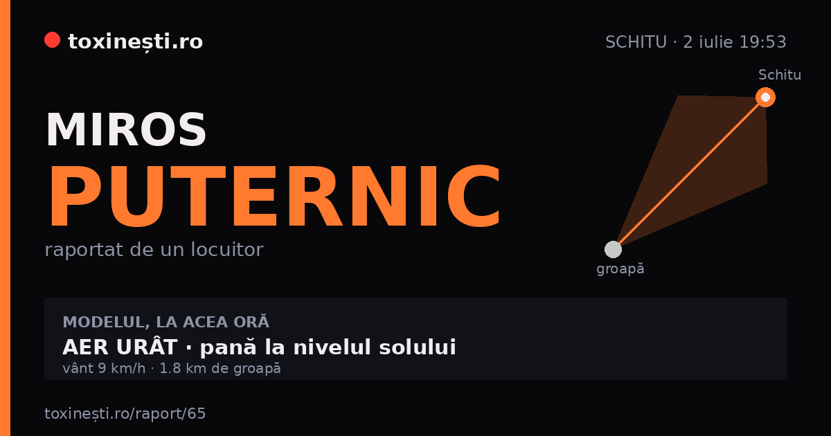 Miros puternic la Schitu · 2 iulie 19:53