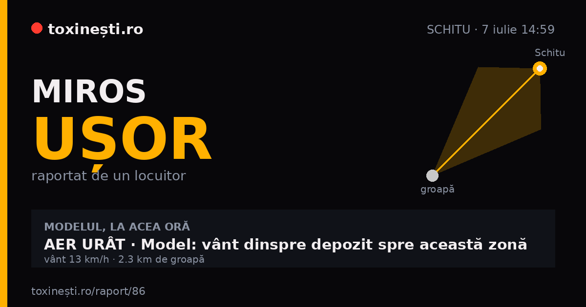 Miros ușor la Schitu · 7 iulie 14:59